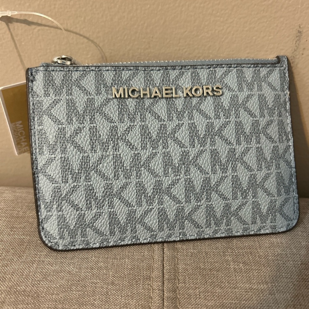 Michael Kors Gray Monogram Wristlet